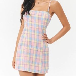 Forever 21 Pastel Plaid Mini Dress